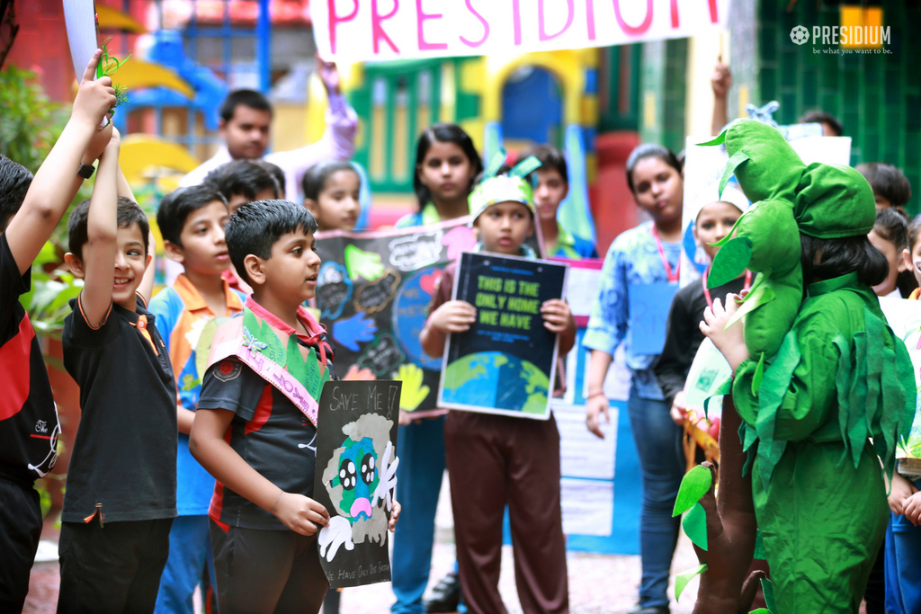 Presidium Vivek Vihar, PRESIDIANS SLOGANEER ‘SAVE EARTH’ AT A SPECIAL RALLY